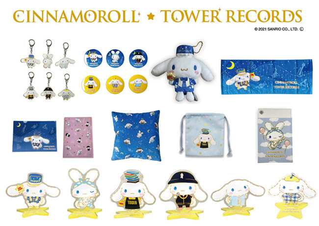 タワレコとシナモロールが初のコラボグッズを11/3に発売！2ndシングル発売記念のリリースイベントを東阪で開催のサブ画像2_全35店舗／オンライン 取扱商品