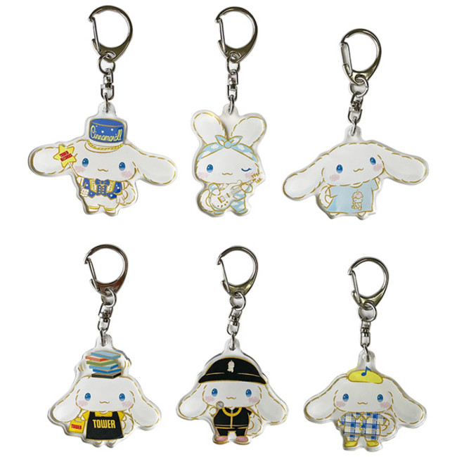 タワレコとシナモロールが初のコラボグッズを11/3に発売！2ndシングル発売記念のリリースイベントを東阪で開催のサブ画像3_トレーディングアクリルキーホルダー（全6種）