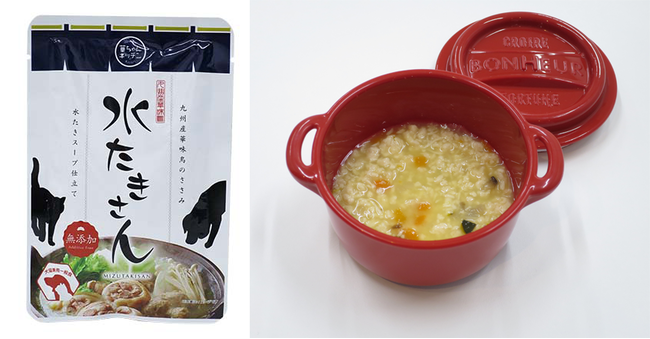 【水たき料亭 博多華味鳥】 わんちゃん・ねこちゃん用の「水たき」を新発売のサブ画像2_水たきさんパッケージと中身
