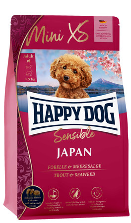 ドイツの無添加ナチュラルドッグフード『HAPPY DOG』に、超小型犬のための極小粒レシピ、その名も「ミニ XS ジャパン」！！「ミニ XS バリ」とあわせて新登場です！のサブ画像2_ミニ XS ジャパン(チキン、トラウト＆海藻)