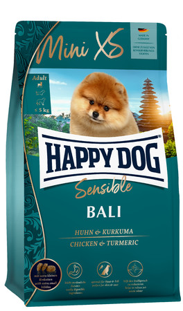 ドイツの無添加ナチュラルドッグフード『HAPPY DOG』に、超小型犬のための極小粒レシピ、その名も「ミニ XS ジャパン」！！「ミニ XS バリ」とあわせて新登場です！のサブ画像3_ミニ XS バリ(チキン、ライス＆ターメリック)