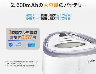 ペット家電 “nello(ネロ)”から『コードレス自動給水器』新発売のサブ画像4