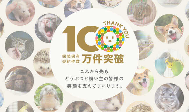 日本初、ペット保険の契約件数が100万件を突破のサブ画像1