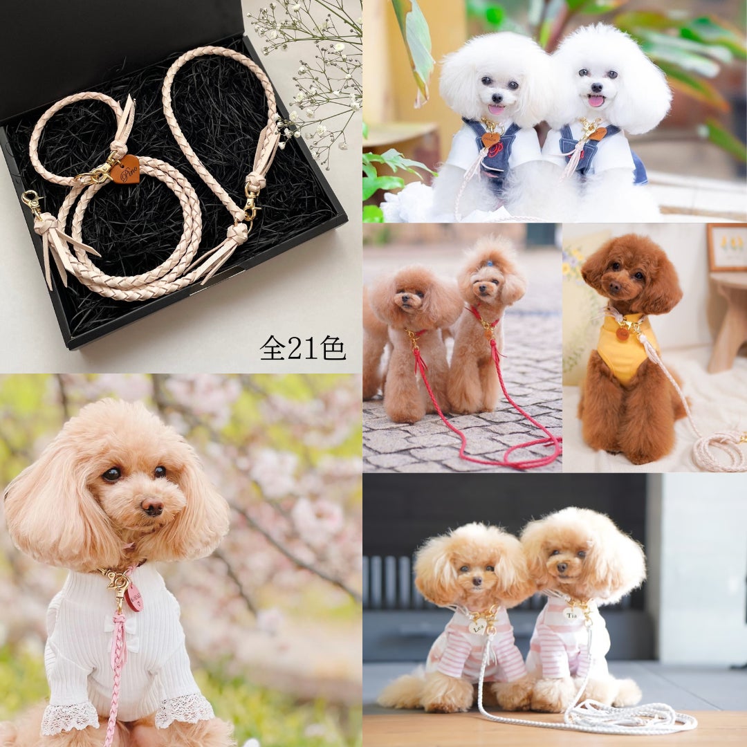 【インスタで話題】おしゃれな首輪とリードで愛犬をもっと可愛く！本革オーダーメイドで作るリード＆首輪。のサブ画像1