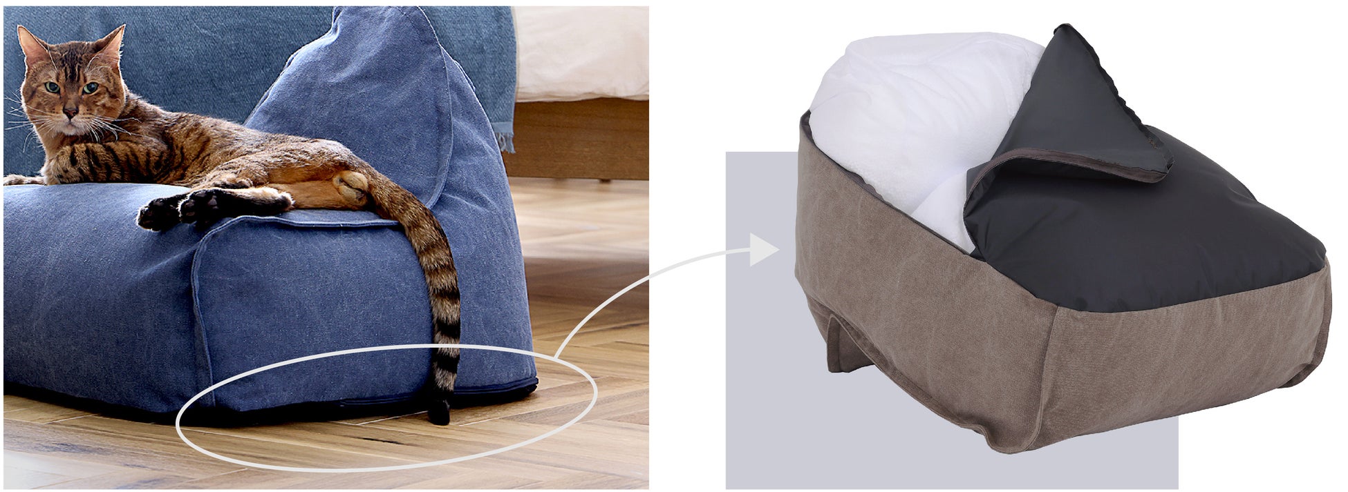 ペットとのおうち時間をまったり過ごしたい！ワンちゃん猫ちゃん用のビーズクッションをナチュラルテイストなインテリアブランド「nora.」で販売スタート。のサブ画像4
