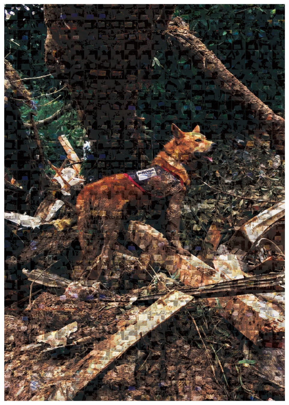 犬の殺処分ゼロを目指す『ピースワンコ ・ジャパン』プロジェクト、SBINFT Marketにて”保護犬NFT✖️寄付”展開中！のサブ画像2_広島土砂災害に出動した「夢之丞」をモチーフにしたデザイン
