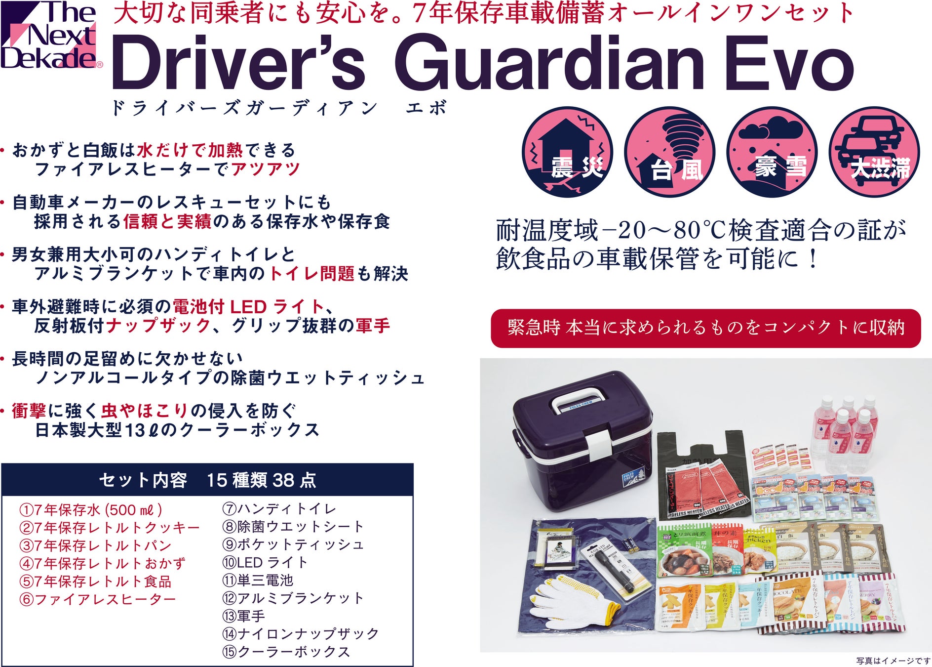 いつ どこで どんな時にも かけがえのない家族を守りたい　国内外4社の自動車メーカーが採用する「車載備蓄用7年保存食、保存水」と災害時の同行避難に必須の「ペット防災用7年保存フード、保存水」とは？のサブ画像3