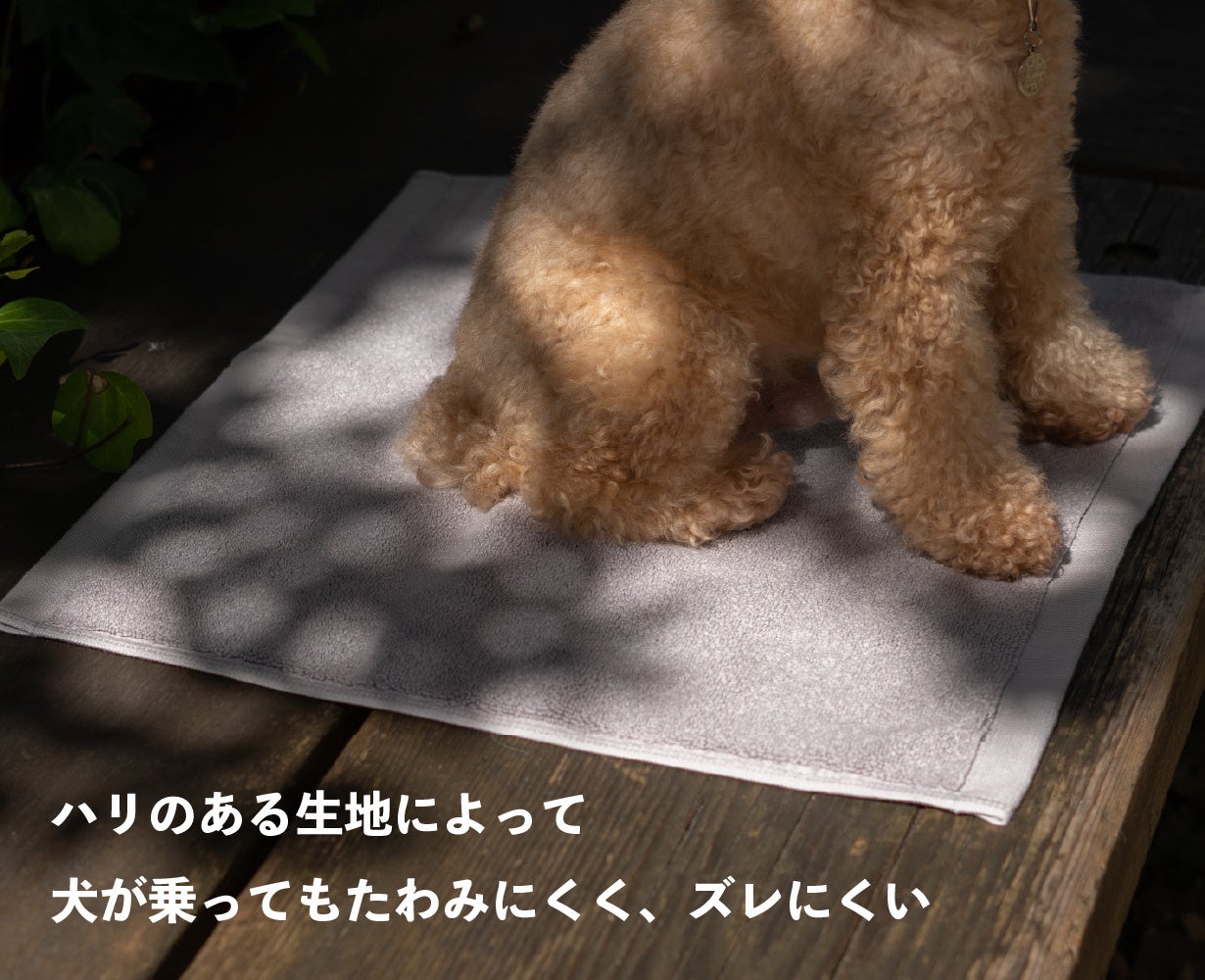 【inuno.】心地よさと使いやすさを追求した、上質なタオル生地のワンちゃん用カフェマットをMakuakeにて先行発売スタートのサブ画像4
