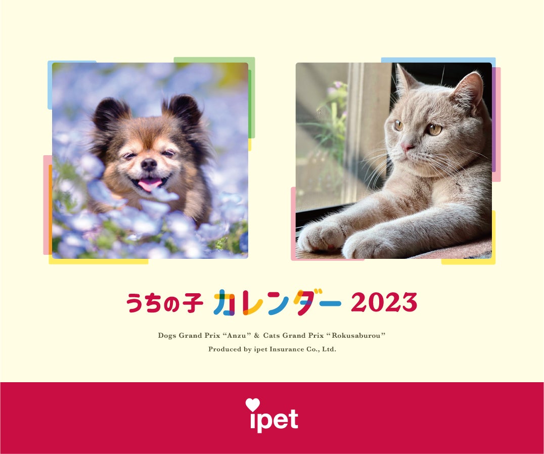 投稿数は、過去最多の17万件を突破！アイペット「うちの子フォトコンテスト2022」投稿キャンペーン結果発表のサブ画像1_※アイペット公式「うちの子カレンダー2023」表紙イメージ