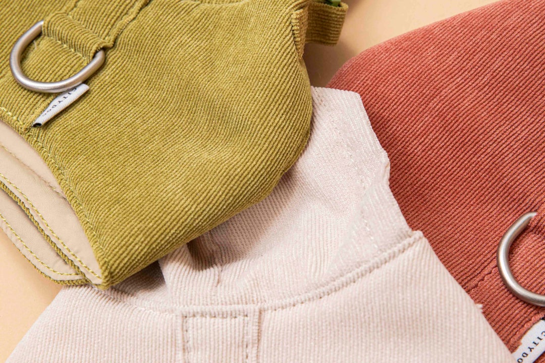 洋服一体型ハーネスが誕生！洋服が苦手な愛犬でもお洒落が楽しめる秋冬の新作「コーデュロイハーネス」のサブ画像2