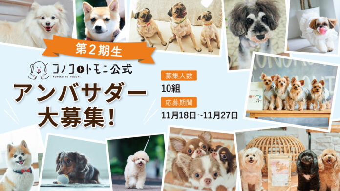本日11月18日（金）よりエントリー開始！ペットフードブランド「コノコトトモニ」が第2期公式アンバサダーを募集！【株式会社オモヤ】のメイン画像