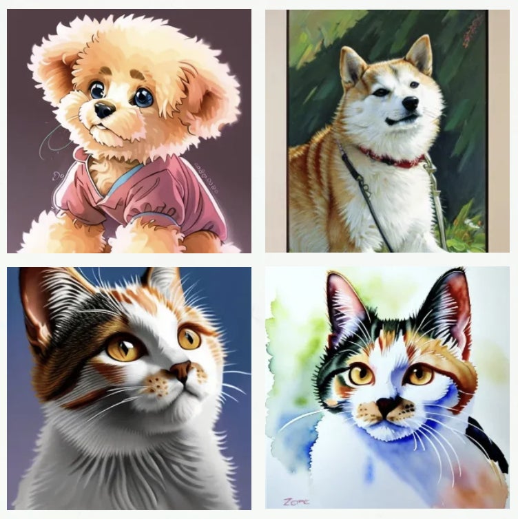 ワンちゃん、ネコちゃんのプロ級イラストを180枚作成するサービス【Dream Animal】リリースのサブ画像4