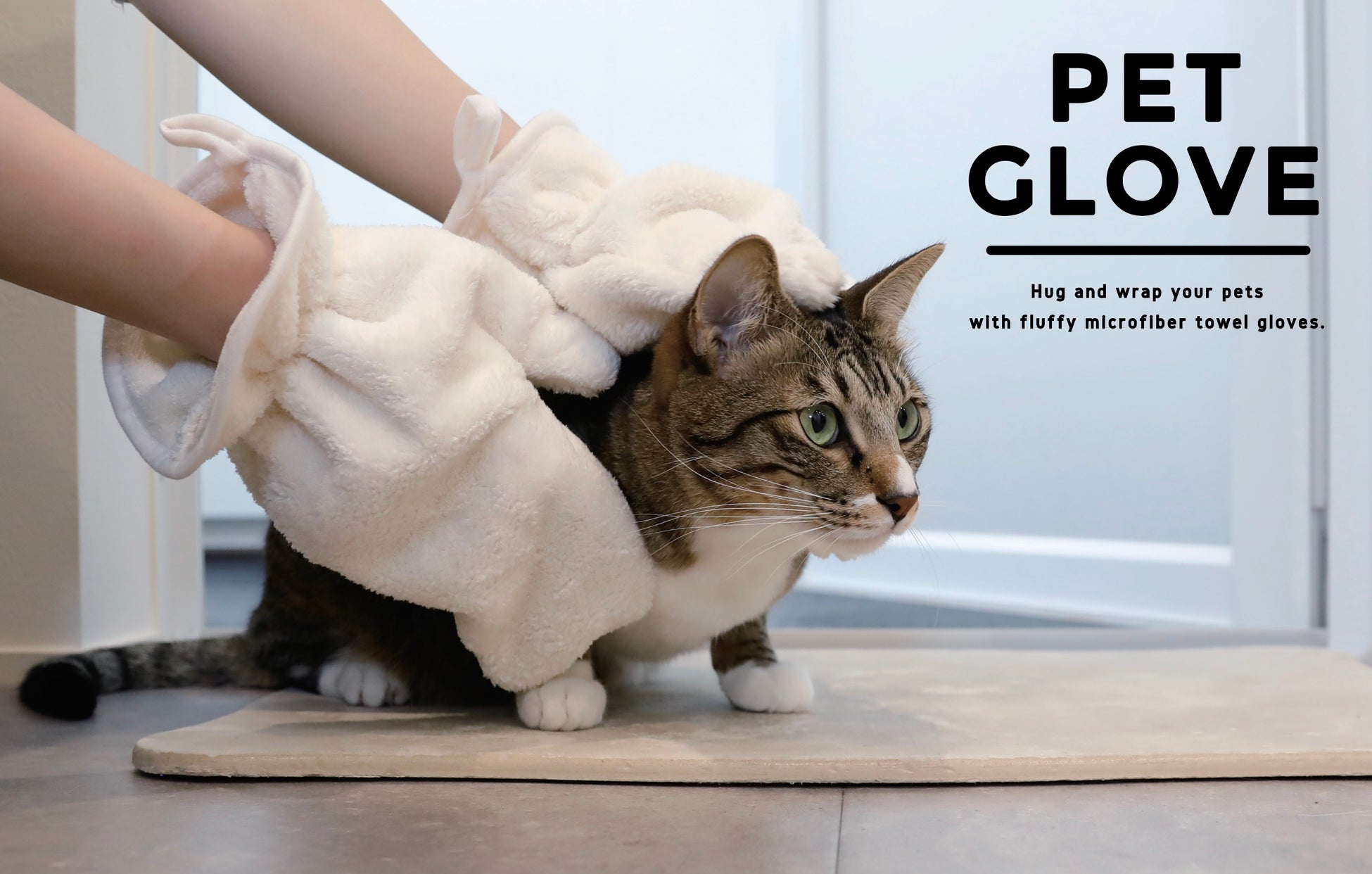【新商品】お風呂上がりになでるだけでサッと吸水！わんちゃん猫ちゃんのための吸水グローブのサブ画像1