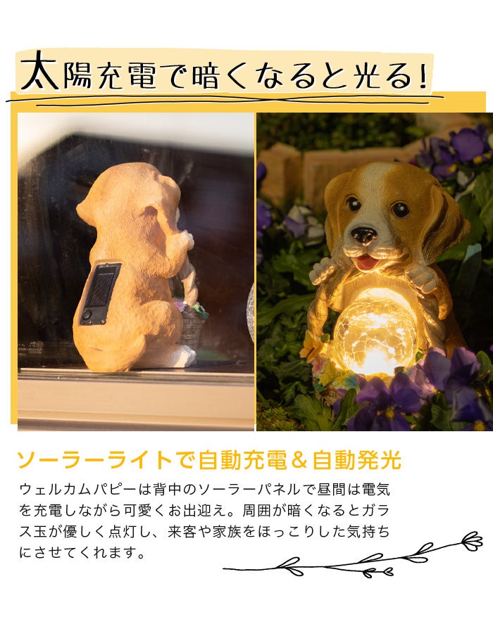 【新発売】ソーラーライト「Welcome Puppy（ウェルカムパピー）」が新登場!!のサブ画像5