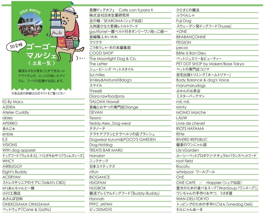 「YOKOHAMA GOGO DOG FES 2023春」（5月 横浜 臨港パーク）出店情報等詳細決定のサブ画像2