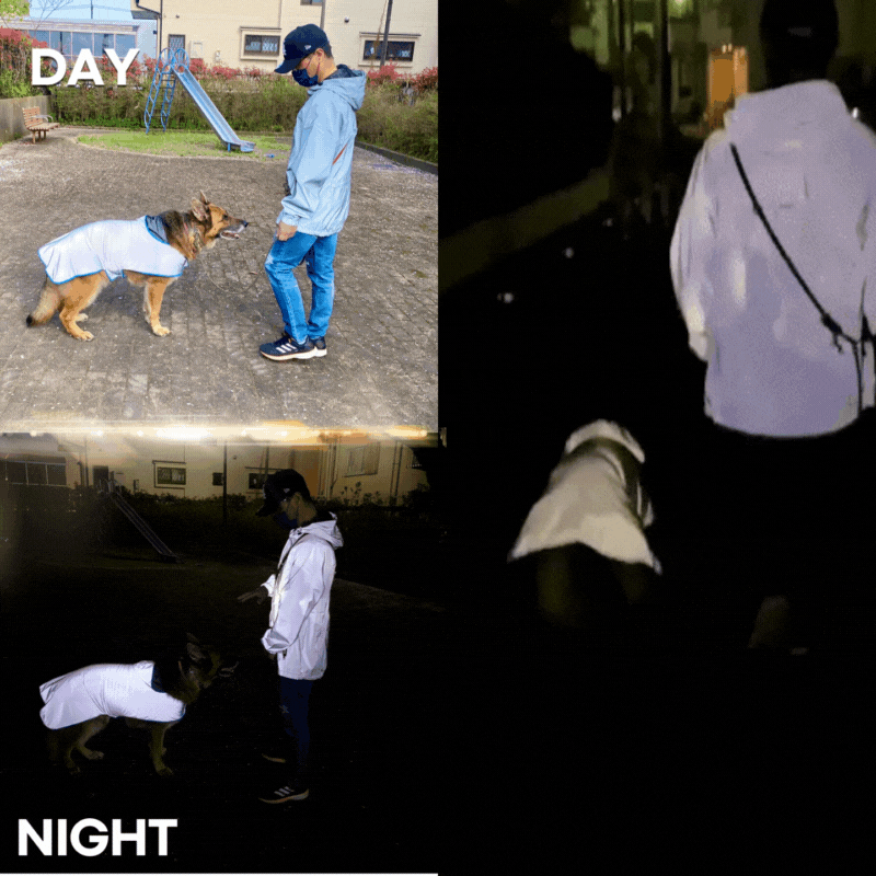 夜道の危険からピカッと光って愛犬を守る、飼い主も一緒に守る！犬用反射ジャケット【ピカジャケ】 が5月18日より Makuakeで先行販売開始！のサブ画像14