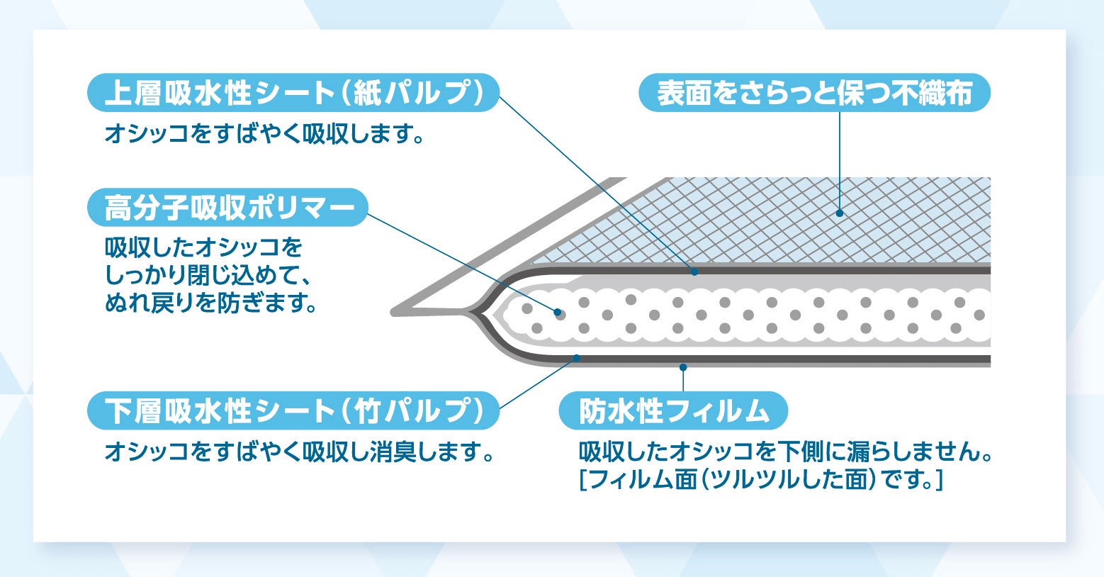 「トップバリュベストプライス　しっかり吸収 竹パルプのちからで消臭するペットシーツ 厚型」新発売！のサブ画像2