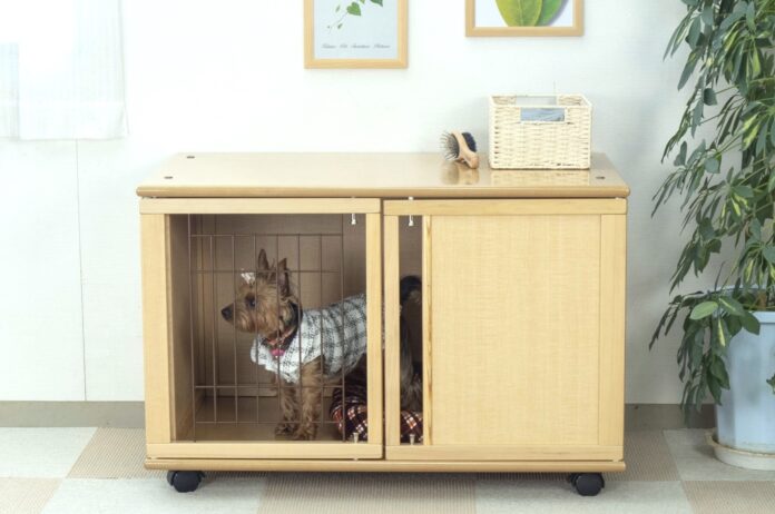 愛犬・愛猫が落ち着き、安心して過ごせる「巣穴」をコンセプトとした木製ペットケージ、ナチュラルとライトグレーの2カラーで新発売。のメイン画像