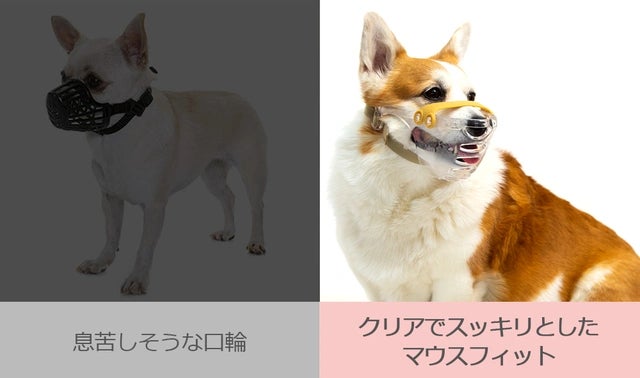 【楽天デイリーランキング１位受賞】中型犬用になって戻ってきました！口を開けて楽に息ができるわんちゃん用口輪マウスフィットのサブ画像8