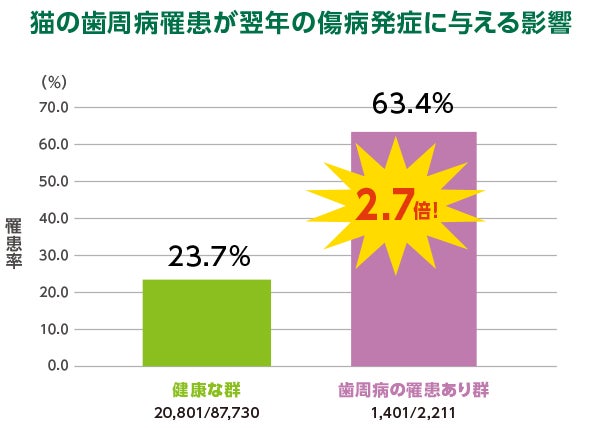 アニコムと大阪大学、アース製薬が共同研究を開始のサブ画像2_▲N＝89,941（0～22歳の猫　全品種）