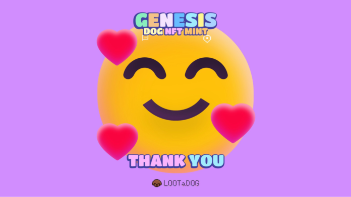 LOOTaDOGのオリジナルDOG NFT「GENESIS DOG NFT Silver」1,000体の販売が終了いたしましたのメイン画像
