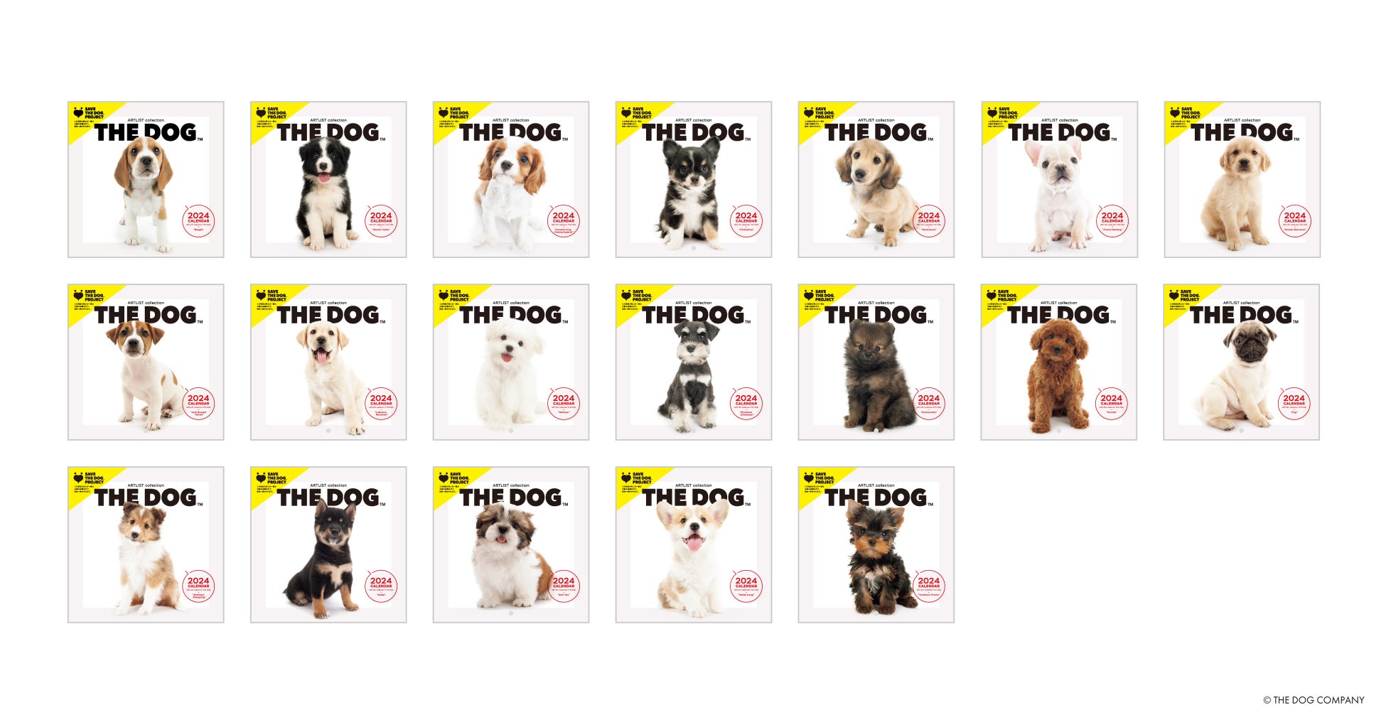 「THE DOG™」2024年犬種別カレンダー公式WEBストア「THE DOG STORE」にて7/12予約受付開始のサブ画像1