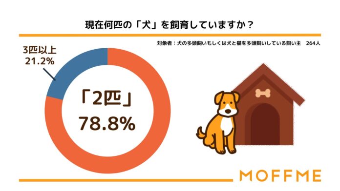 【8月26日はNational Dog Day！】犬の多頭飼育に関する調査。犬の飼育頭数1位は2匹のメイン画像
