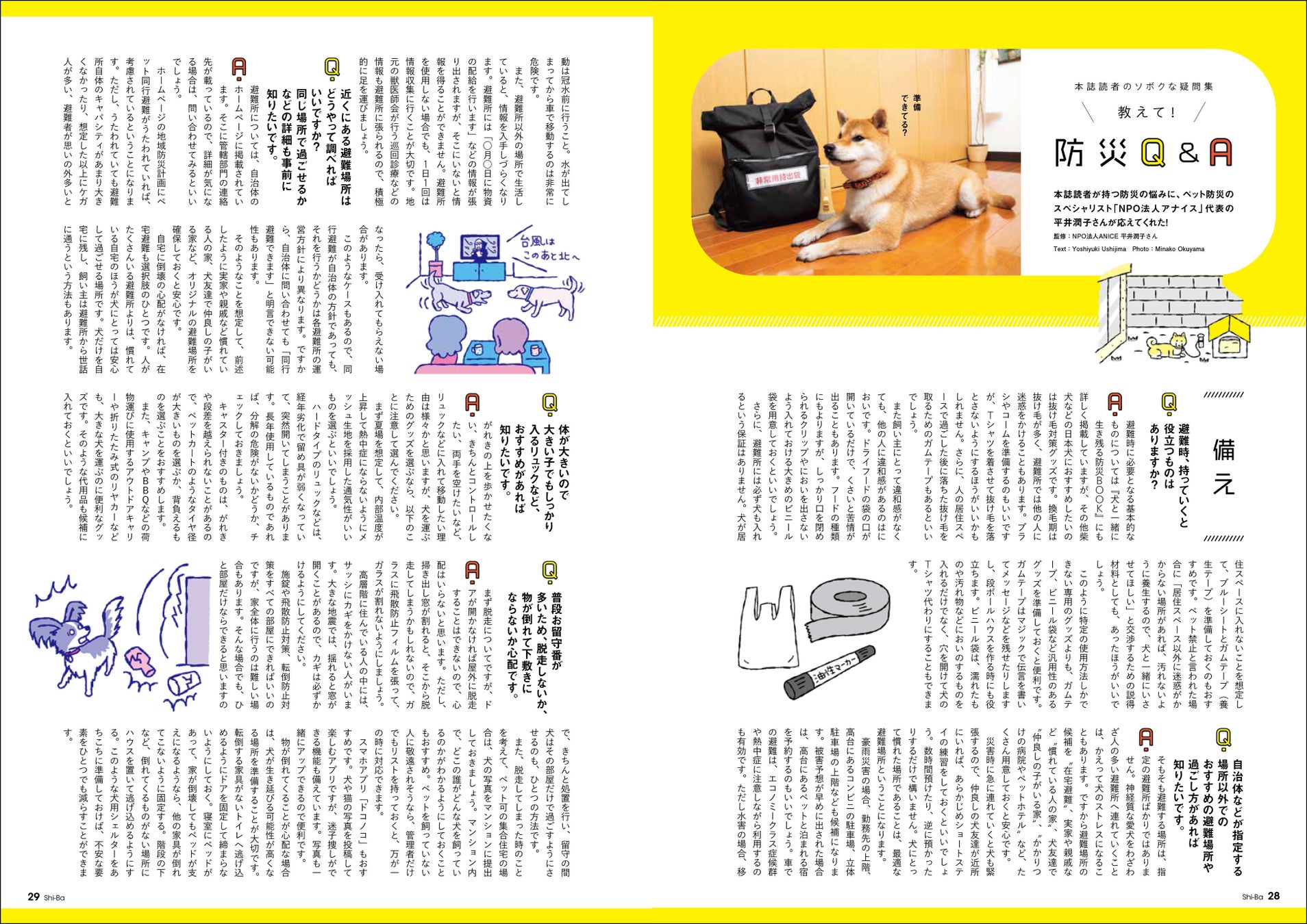 愛犬を災害から守る！ 一緒に生き残るために知っておきたい防災術を特集した日本犬専門誌『Shi-Ba【シーバ】』最新号が発売中のサブ画像4