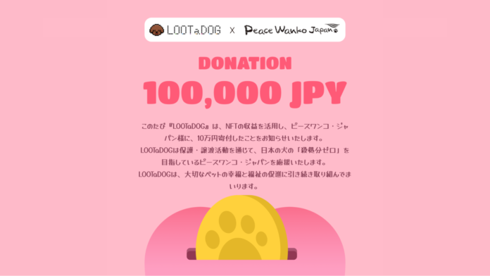 ペットアプリLOOTaDOGを運営するLehmanSoft、社会貢献プログラムとしてピースワンコへの寄付を実施のメイン画像