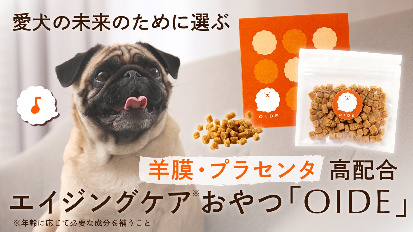 【Makuakeにて目標７００％達成！】愛犬用エイジングケアおやつ『OIDE』　“必ず全員！”もらえるInstagramシェアキャンペーン開催中のサブ画像2