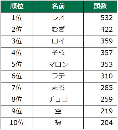 第19回　犬の名前ランキング2023発表！のサブ画像7