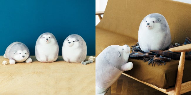 もふもふかわいい“あの犬”といっしょに暮らせる「まんまるころころ アラスカンマラミュートの子犬 実物大クッション」がフェリシモ「YOU+MORE!」から誕生のサブ画像1