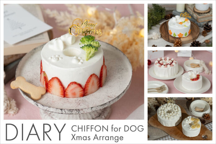 This is CHIFFON CAKE. for DOGが犬用ケーキのクリスマスアレンジをご提案！のメイン画像
