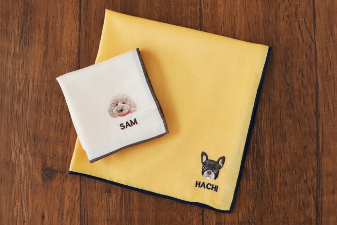 【CLASSICS the Small Luxury】先着15名様限定！犬の日を記念して、愛犬のオリジナルハンカチが作れる「オーダーメイドペット刺繍ハンカチ」イベントを開催！のメイン画像