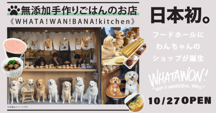 日本初！わんちゃんのためのフードショップが「WHATAWON」のフードホール「Gourman’s」に登場！無添加手作りごはん《WHATA！WAN！BANA！kitchen》10月27日NewOpen！のメイン画像