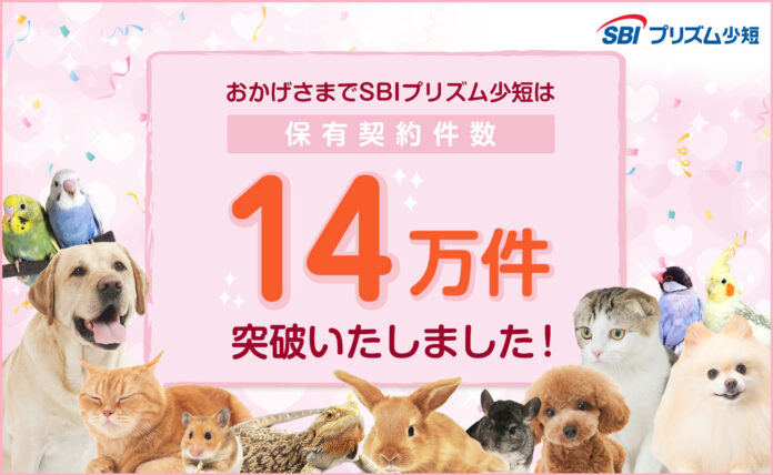 SBIプリズム少短、ペット保険保有契約件数が14万件を突破！のメイン画像