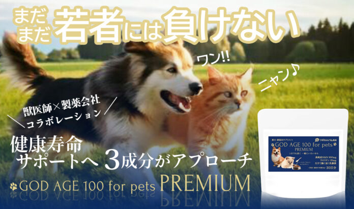 【獣医師×ワダカルシウム製薬のコラボ開発】NMN含む３大成分でパワーアップしたペット用「健康寿命サポートサプリ」。2025年1月27日(月)Makuakeにて応援購入開始！のメイン画像