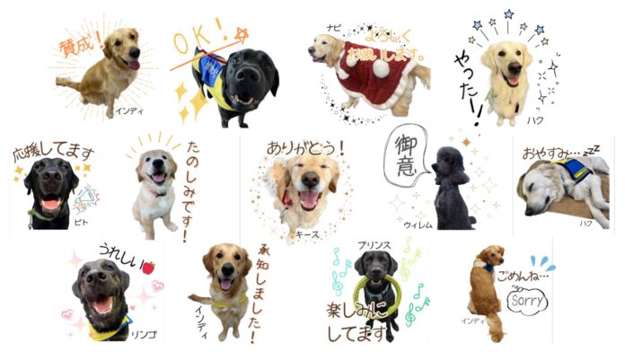 介助犬支援に繋がる新LINEスタンプ販売開始！のメイン画像
